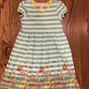 Matilda Jane floral dress with stripes.